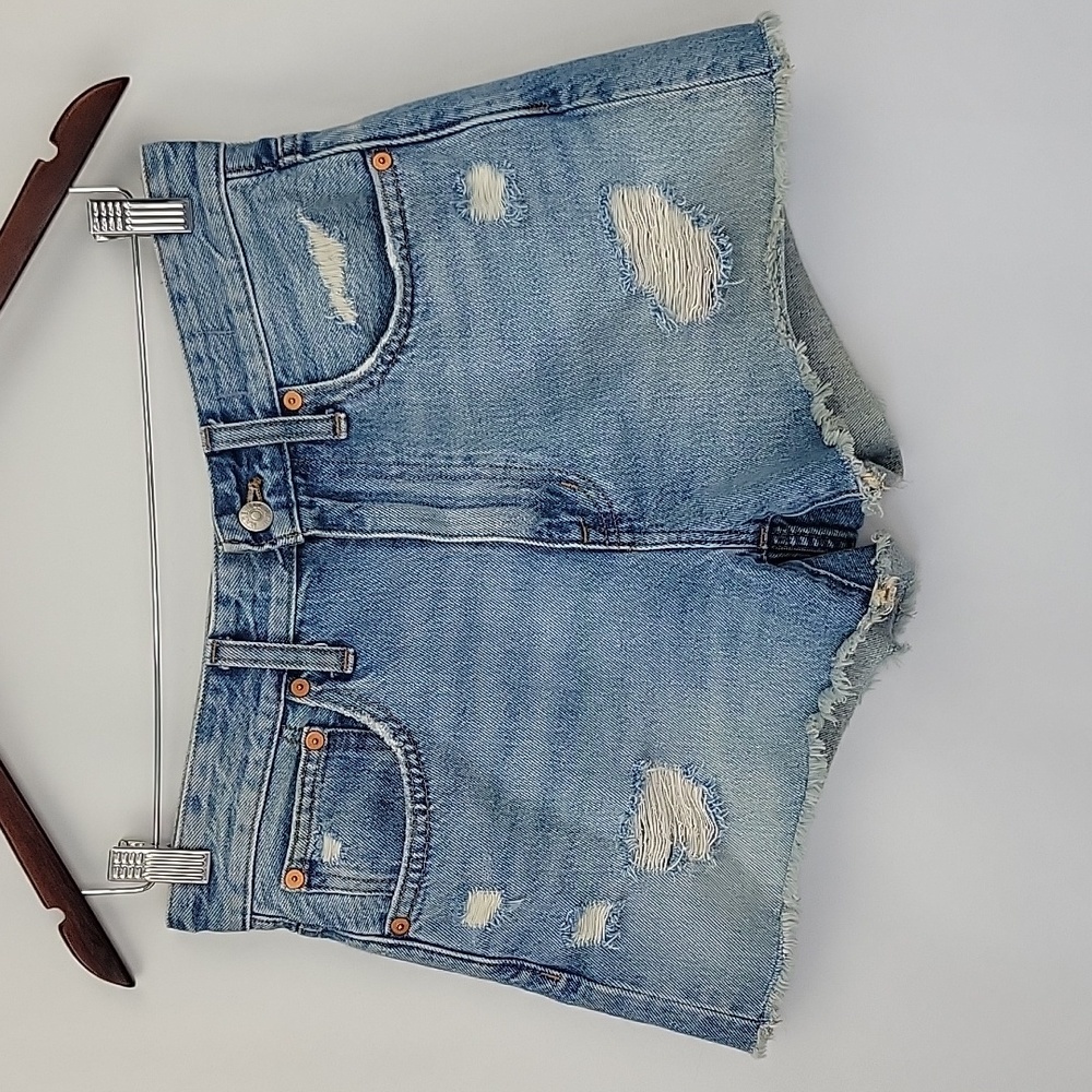 Madewell Relaxed Denim Distressed Cutoff Shorts Size 25